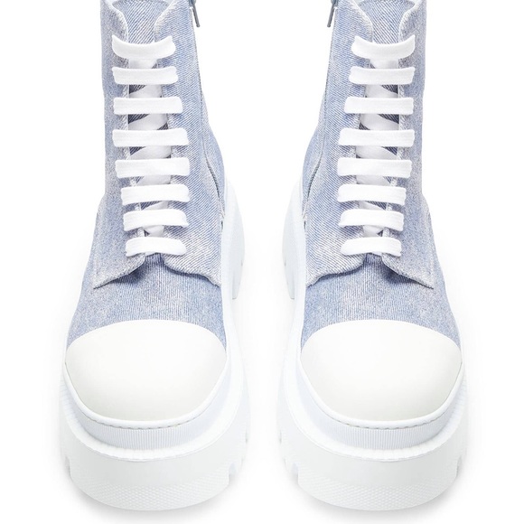 Designer inspired made in Italy 100% cow leather sneakers/ ankle boots 10/ 40 - Picture 5 of 6